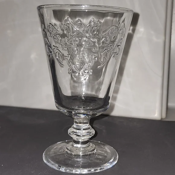 Killstar Absinthe Daemon Clear Glass Goblet With Baphomet Design - Picture 1 of 2